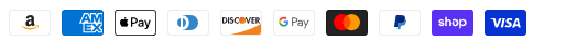 Accepted payment methods: Amazon Pay, American Express, Apple Pay, Diners Club, Discover, Google Pay, Mastercard, PayPal, Shop Pay and Visa