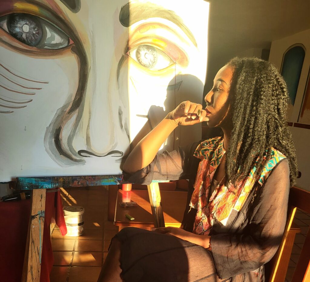 Inside the studio